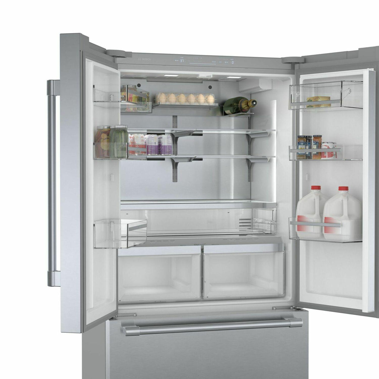 800 Series French Door Bottom Mount Refrigerator 36'' Easy clean stainless steel B36CT81SNS