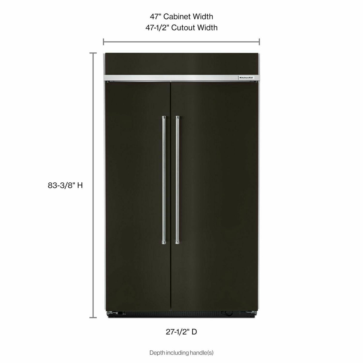 30.0 cu. ft 48-Inch Width Built-In Side by Side Refrigerator with PrintShield™ Finish - Black Stainless