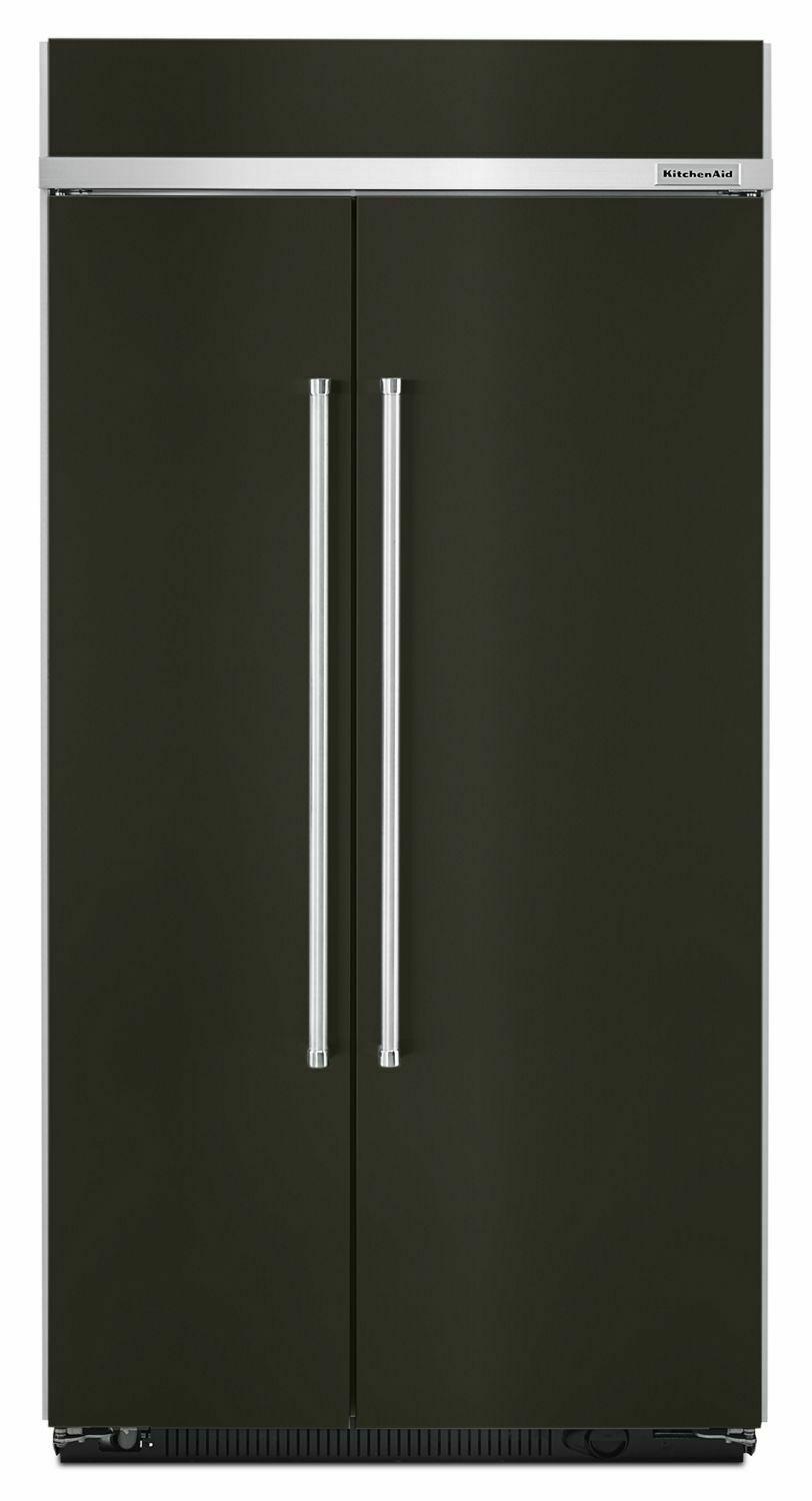 25.5 cu. ft 42-Inch Width Built-In Side by Side Refrigerator with PrintShield™ Finish - Black Stainless