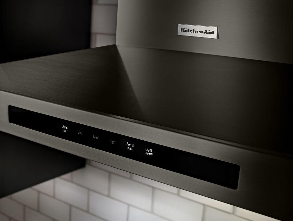 30" Wall-Mount, 3-Speed Canopy Hood Black Stainless Steel with PrintShield™ Finish
