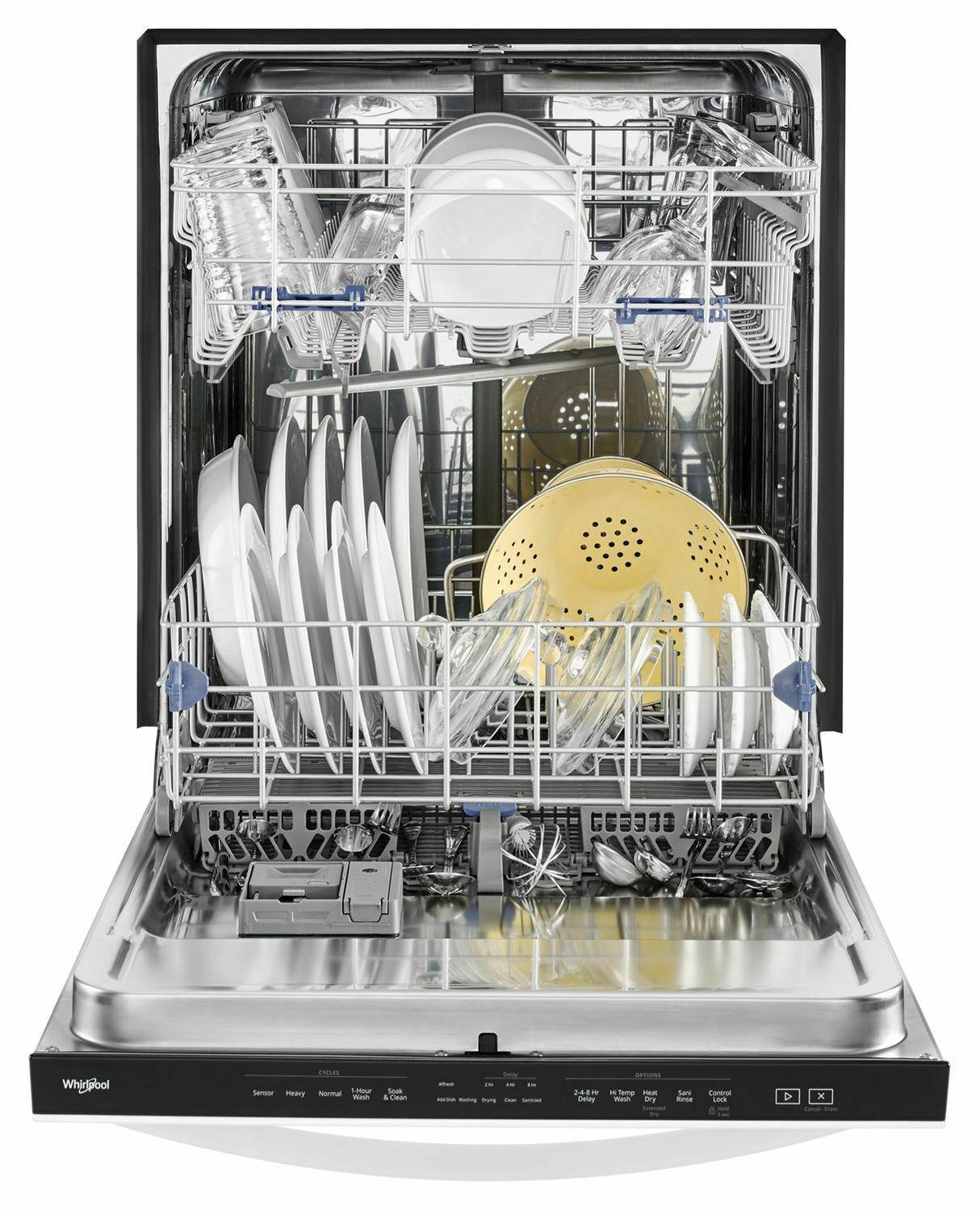 Stainless Steel Tub Dishwasher with TotalCoverage Spray Arm - White