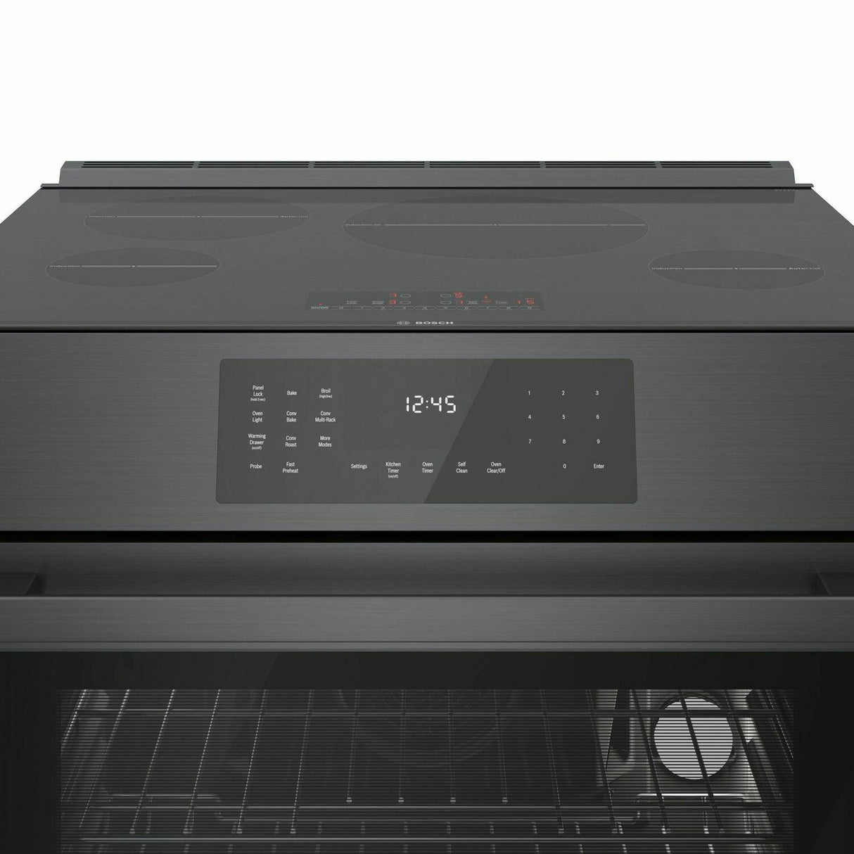 800 Series Induction Slide-in Range 30'' Black Stainless Steel HII8046U
