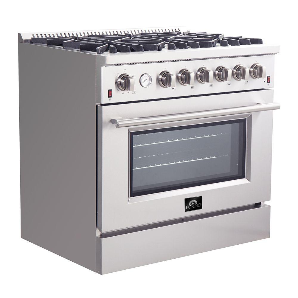 Forno - Silver Professional 36" Freestanding Gas Range
