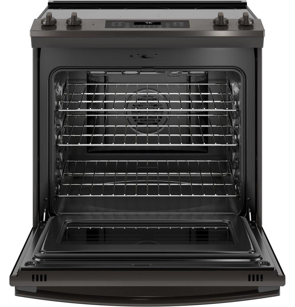 GE® 30" Slide-In Electric Convection Range