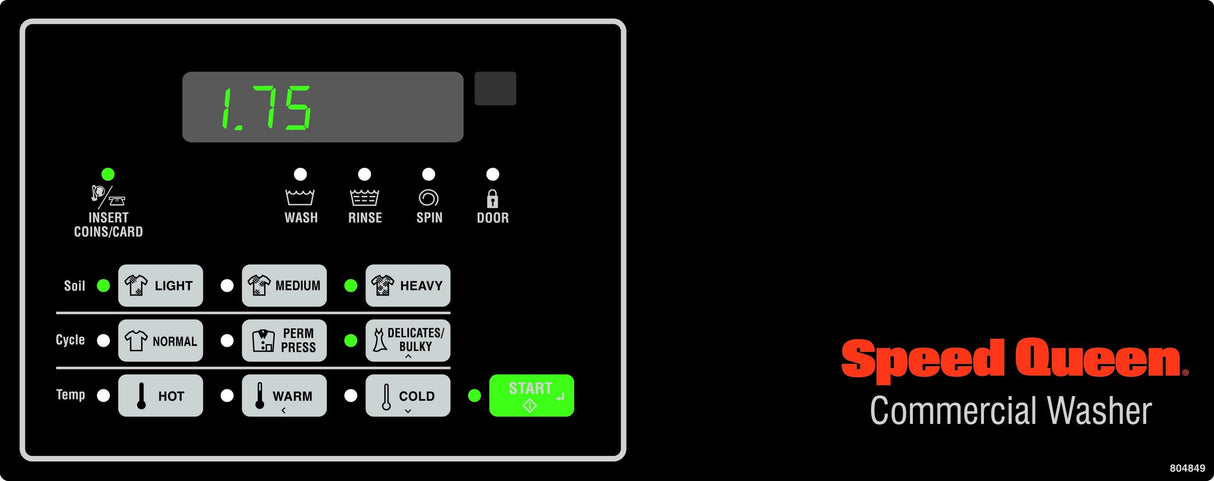 Front load Washer - Coin-Operated - Front Control