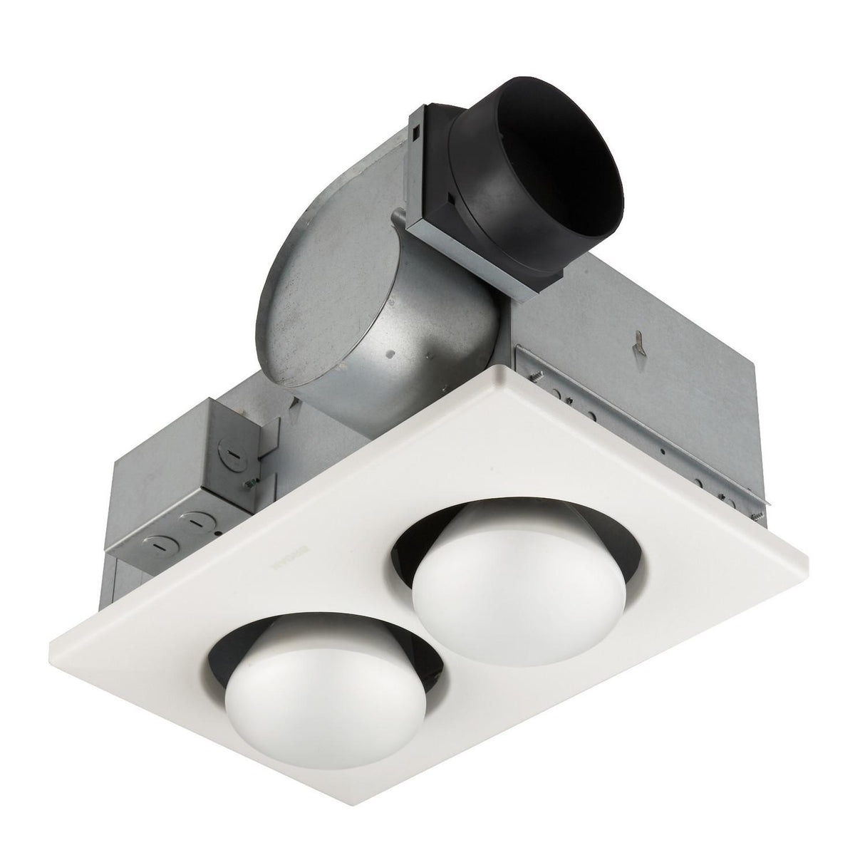 Broan-NuTone Two-Bulb Heater/Ventilation Fan 70 CFM, (2) 250W BR40 Infrared Bulbs, 4.0 Sones