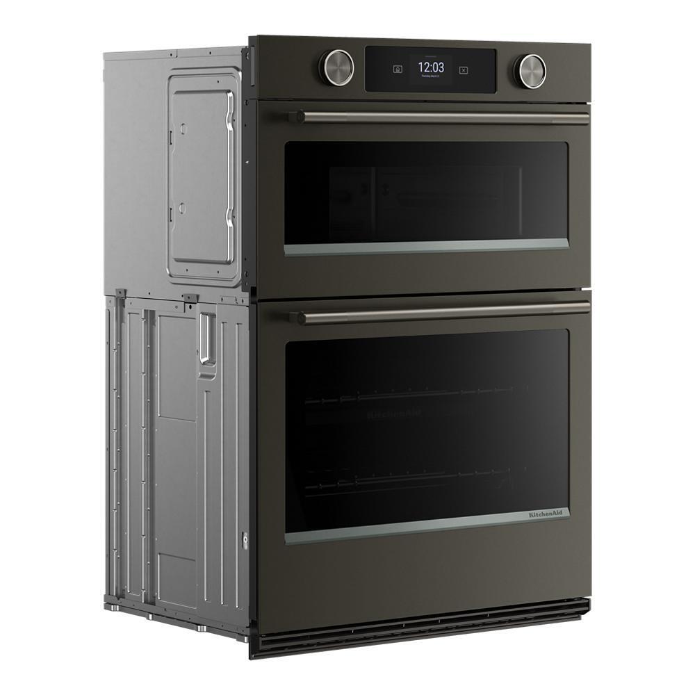 30-inch Smart Electric Combo Wall Oven with Intelligent Cooking Camera - Black Ore