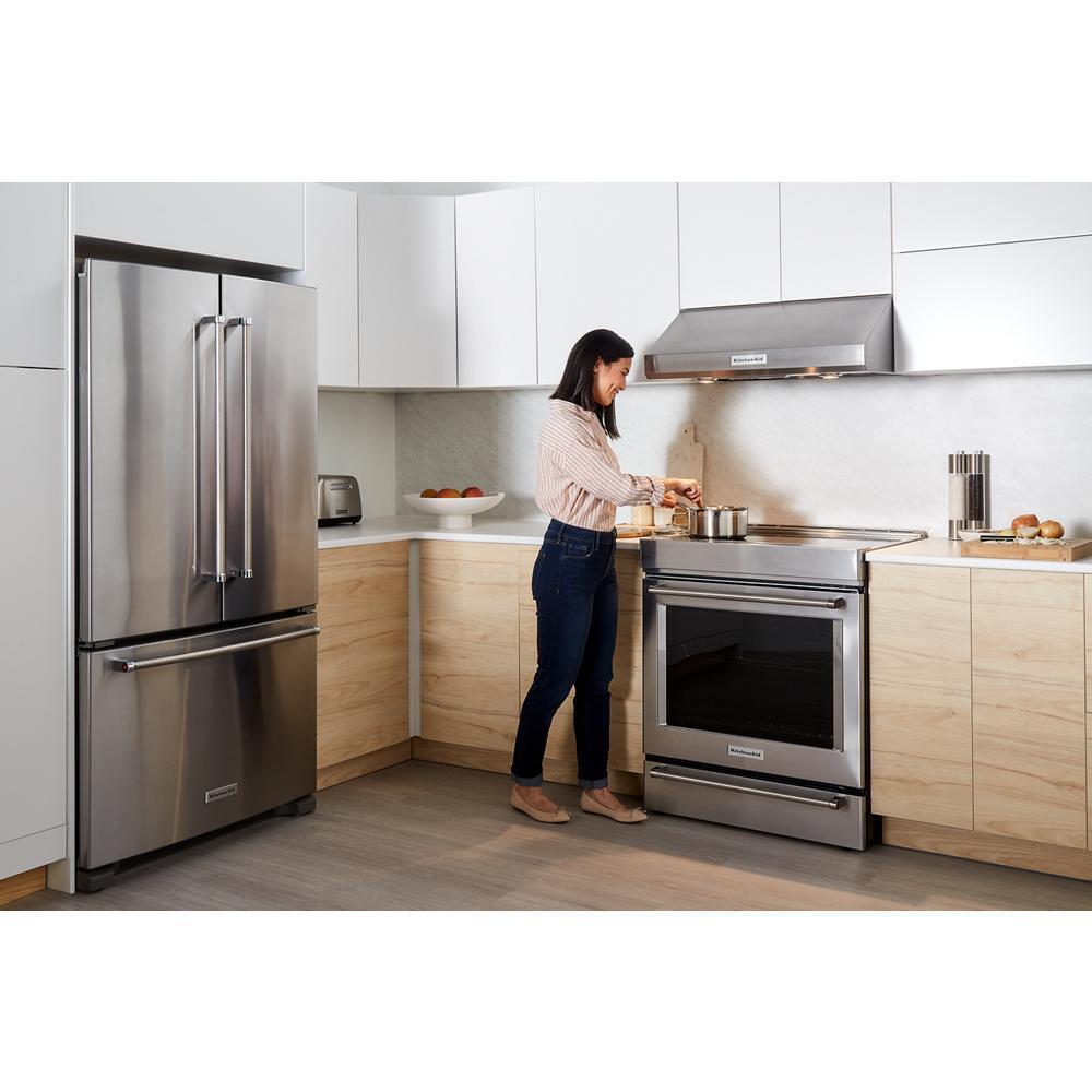 20 cu. ft. 36-Inch Width Counter-Depth French Door Refrigerator with Interior Dispense