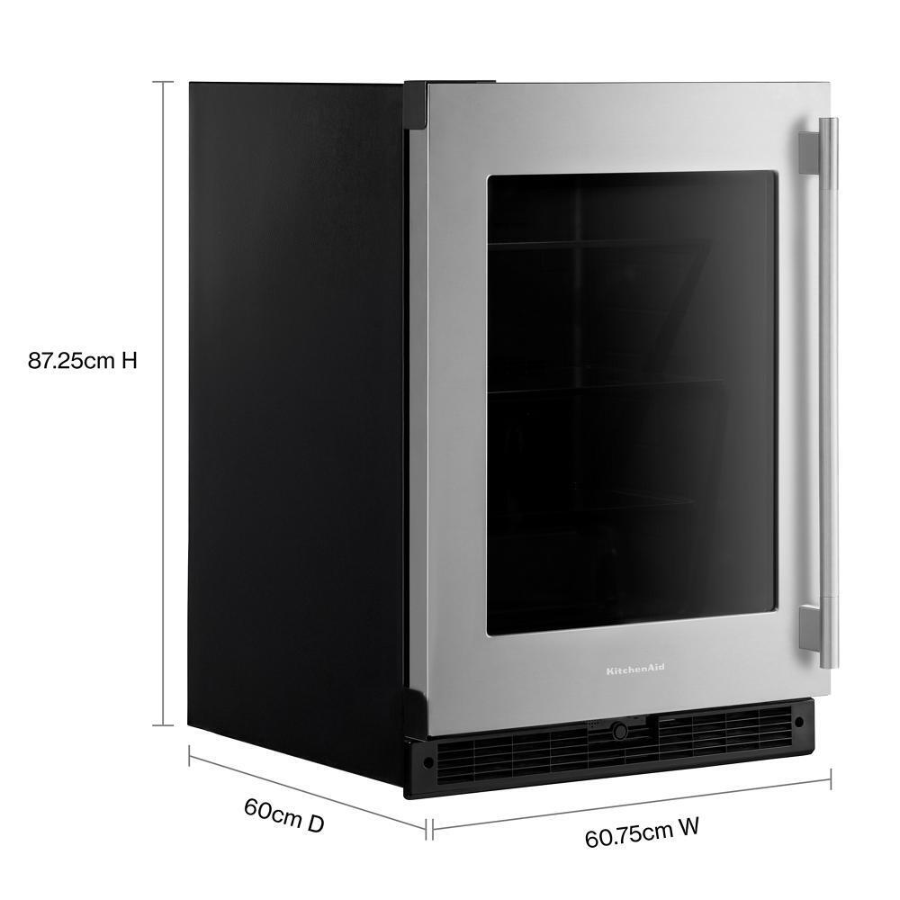 24" Undercounter Refrigerator with Glass Door