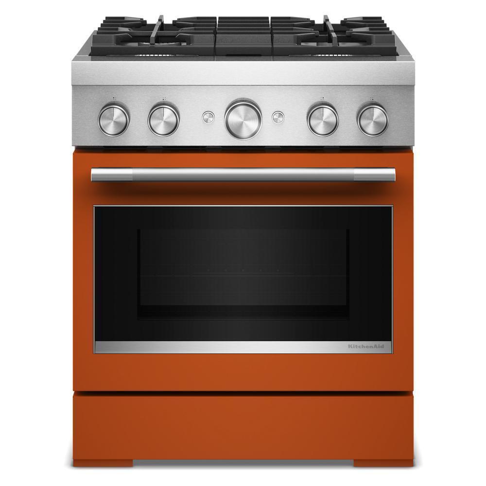 30-Inch 4 Burner Commercial-Style Dual Fuel Range with No Preheat Air Fry Mode