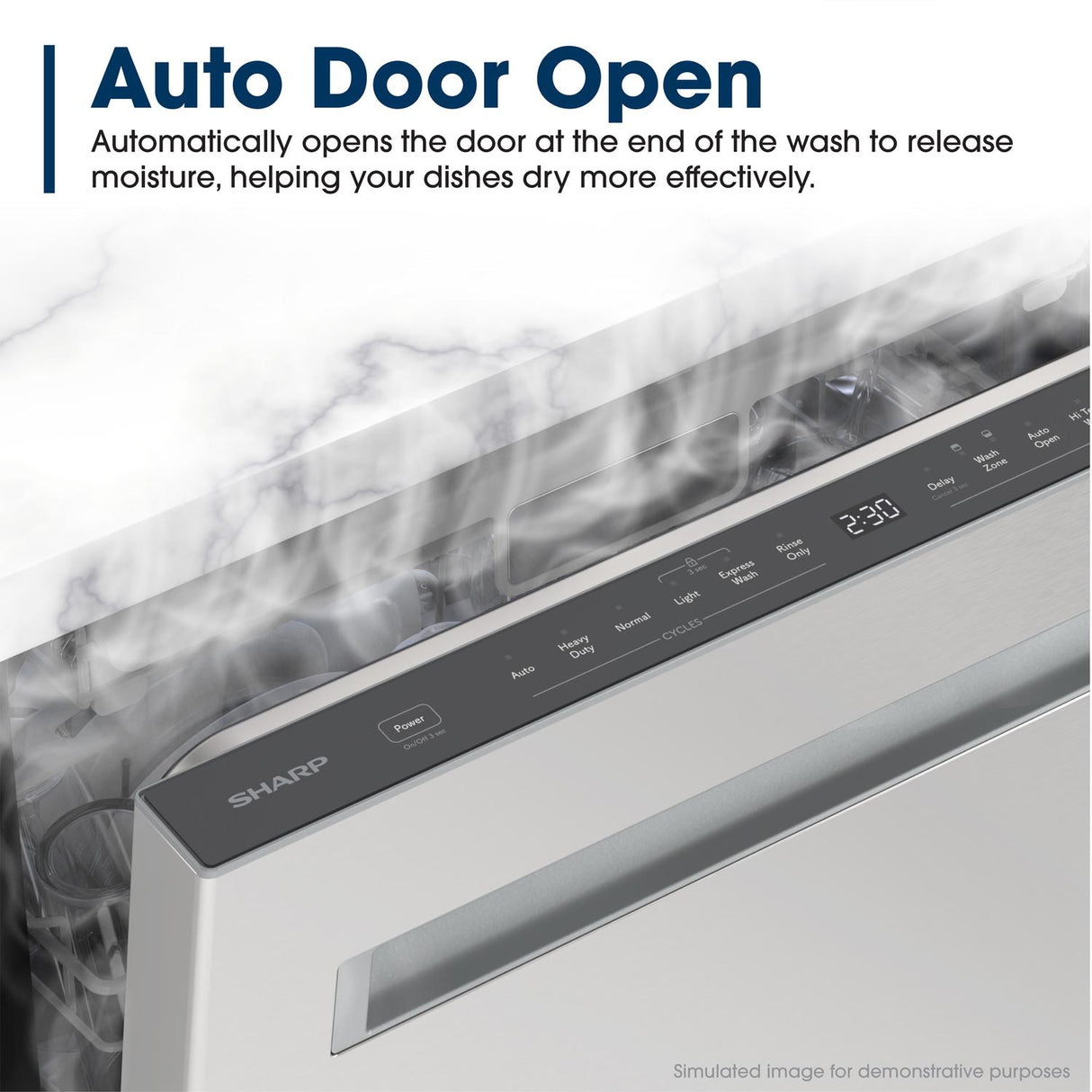 24" Top Control Stainless Steel Pocket Handle 49 dBA Dishwasher with Auto Door Open