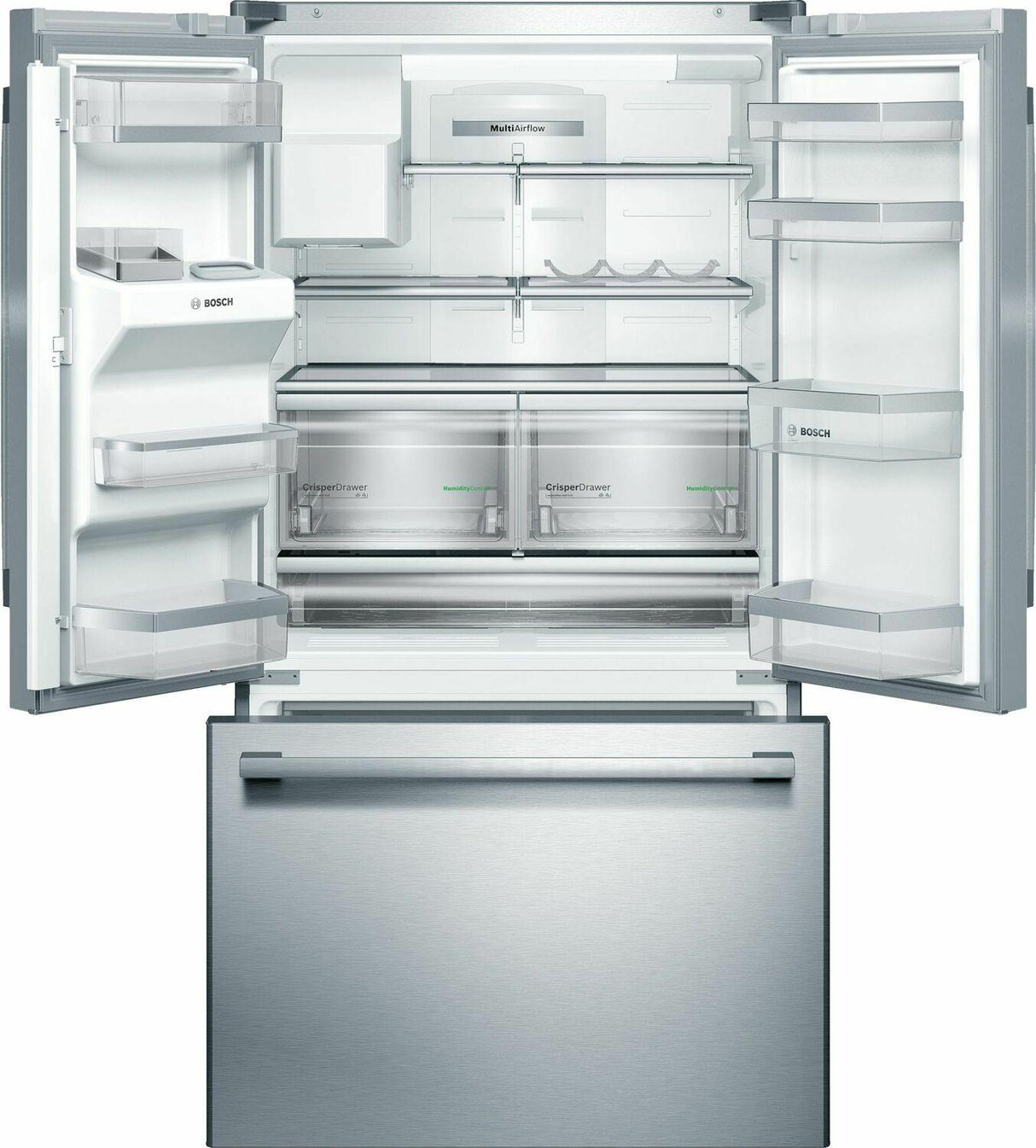 800 Series French Door Bottom Mount Refrigerator 36'' Stainless Steel, Easy clean stainless steel B26FT50SNS