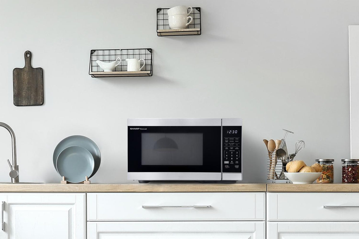 Sharp 1.1 cu. ft. 1000W Smart Stainless Steel Countertop Microwave Oven