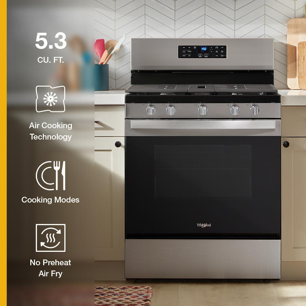 30-inch Gas Range with Air Cooking Technology and Steam Clean