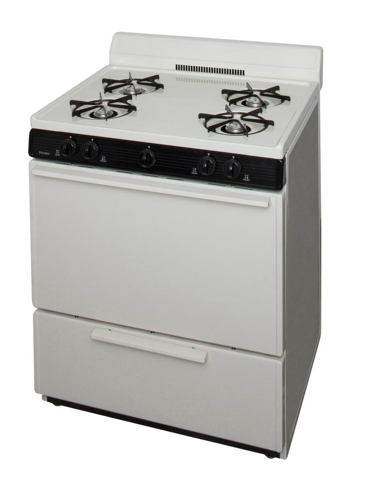 30 in. Freestanding Gas Range in Biscuit