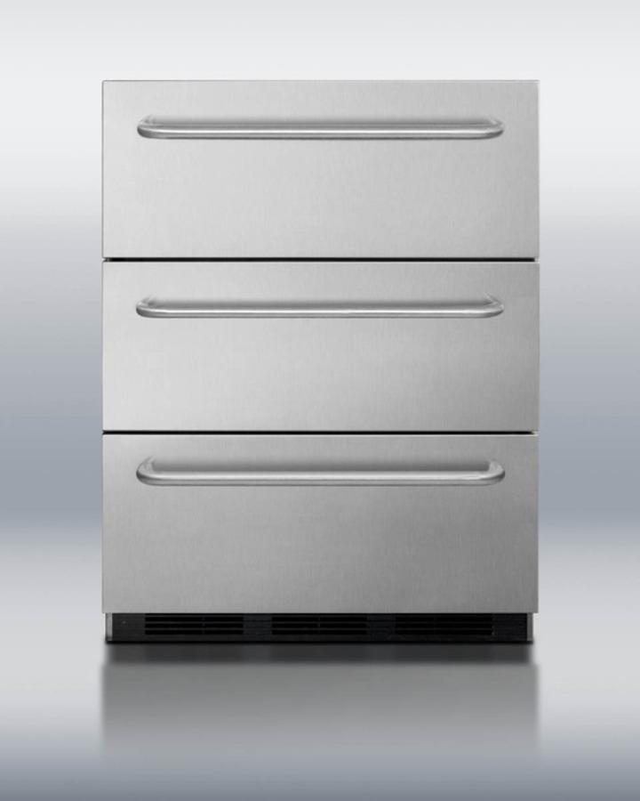 24" Wide 3-drawer All-refrigerator