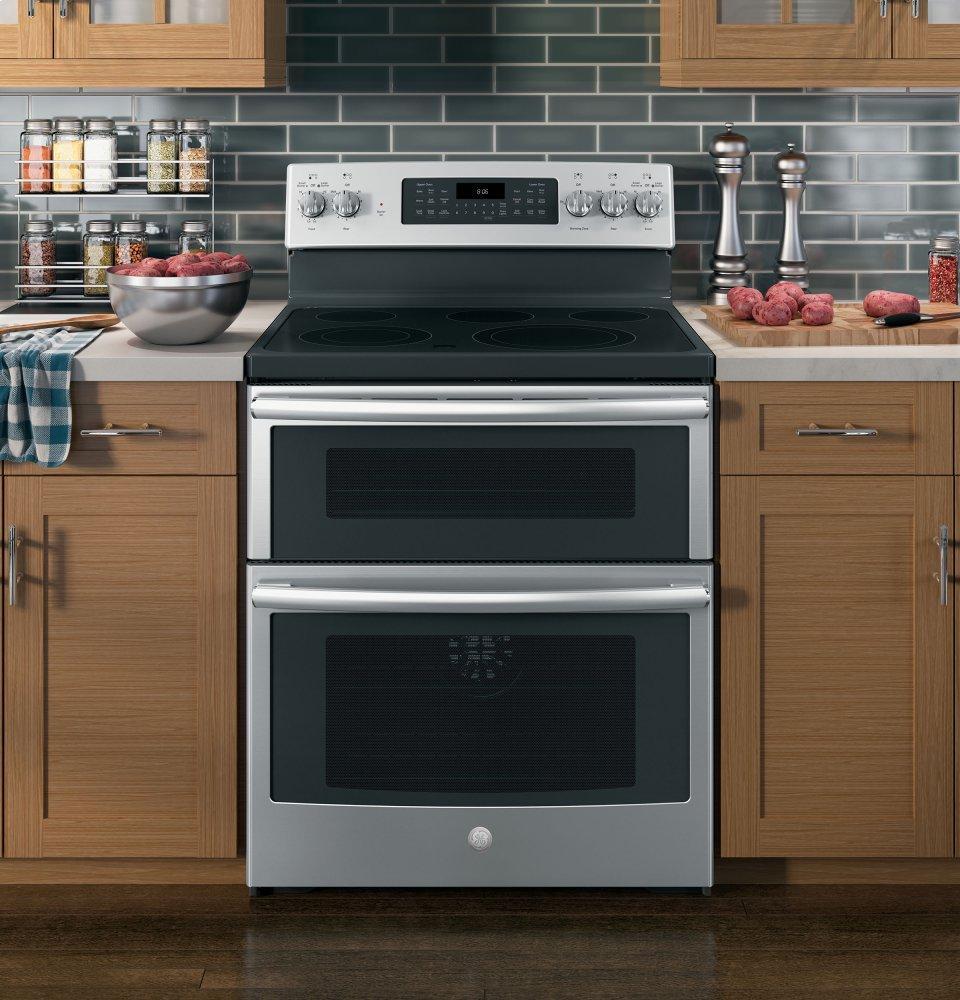GE® 30" Free-Standing Electric Double Oven Convection Range