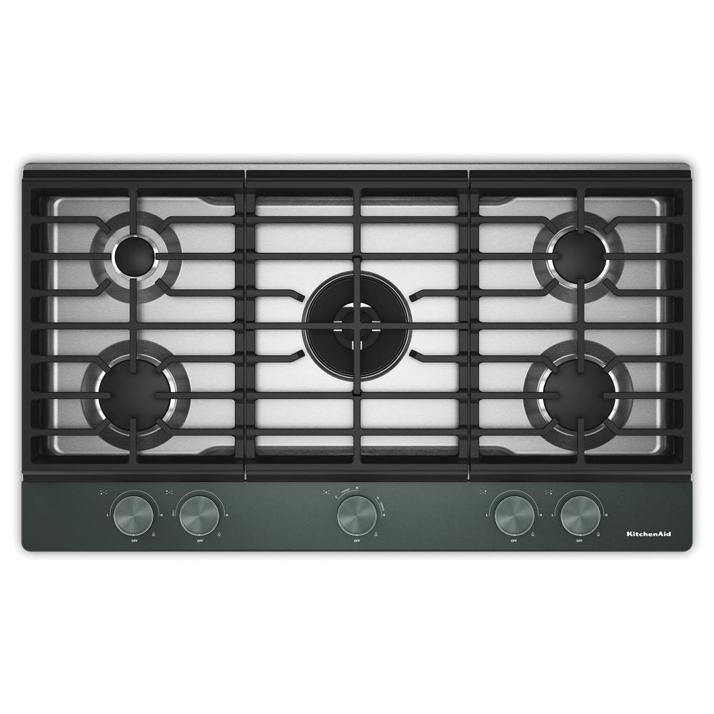 KitchenAid® 36 in. Gas Cooktop with 5 Burners and Integrated Wok Grate