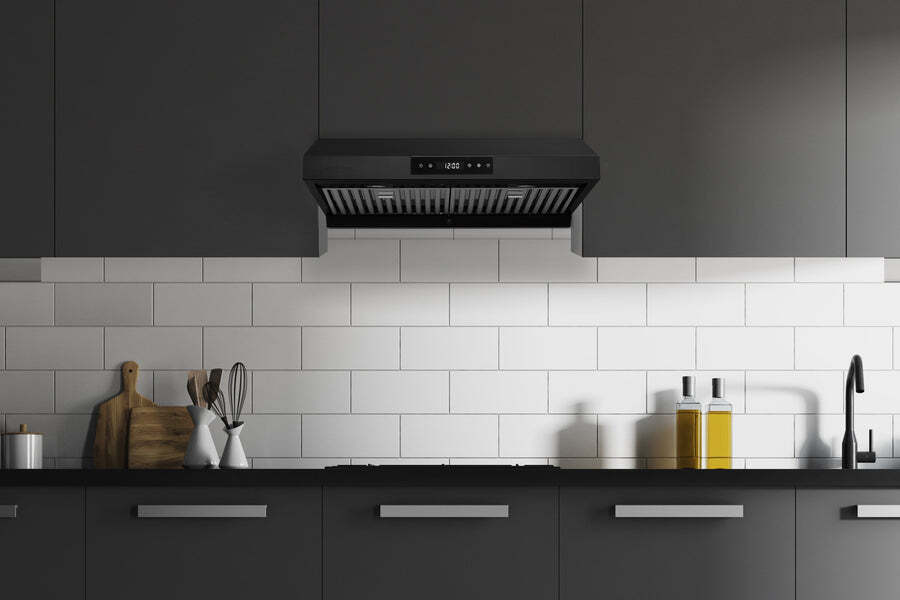 Hauslane Chef 30-in Ducted Matte Black Undercabinet Range Hood