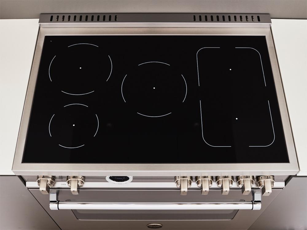 36" Professional Series range - Electric self clean oven - 5 induction zones