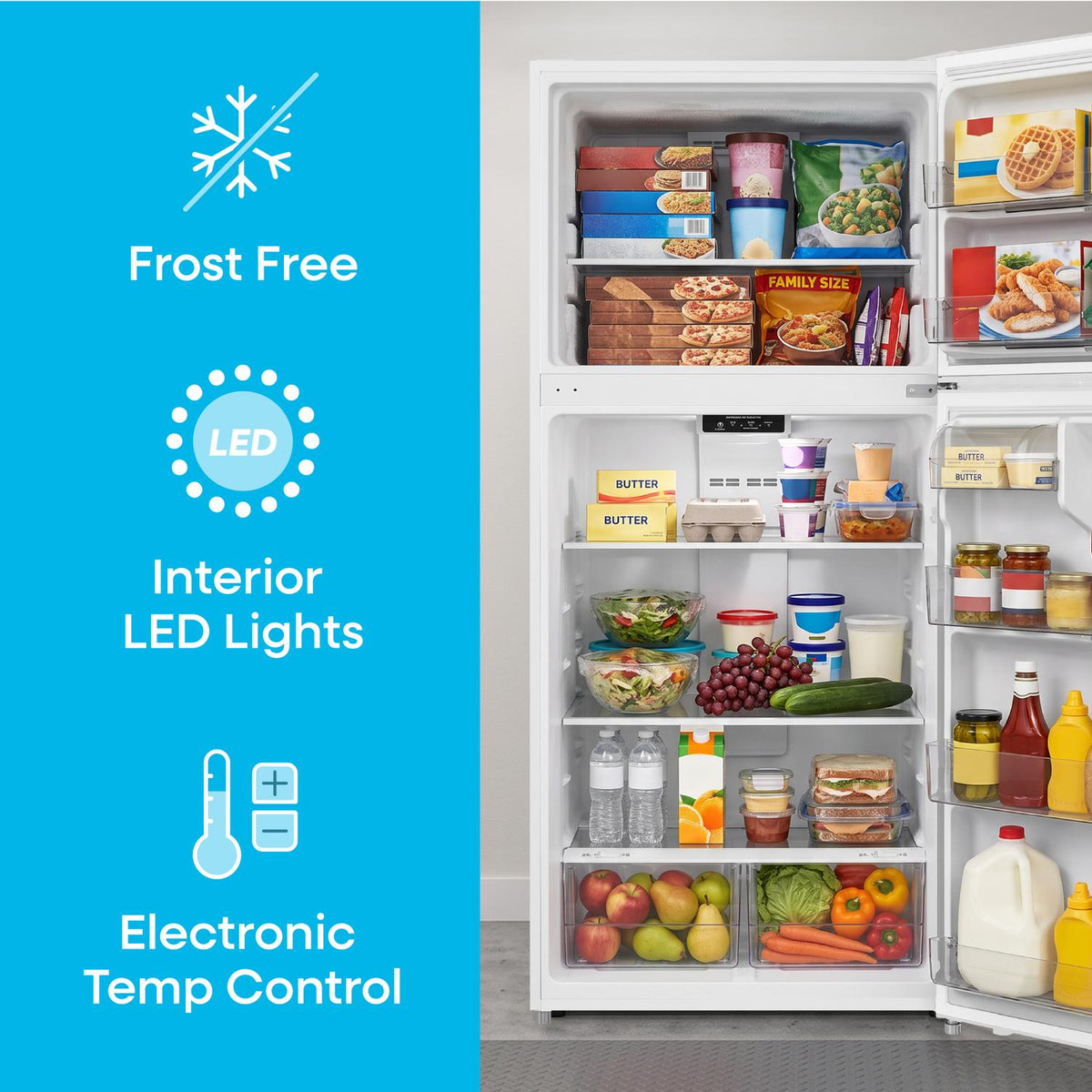 Element 18.2 cu. ft. Top Freezer Refrigerator - White, ENERGY STAR