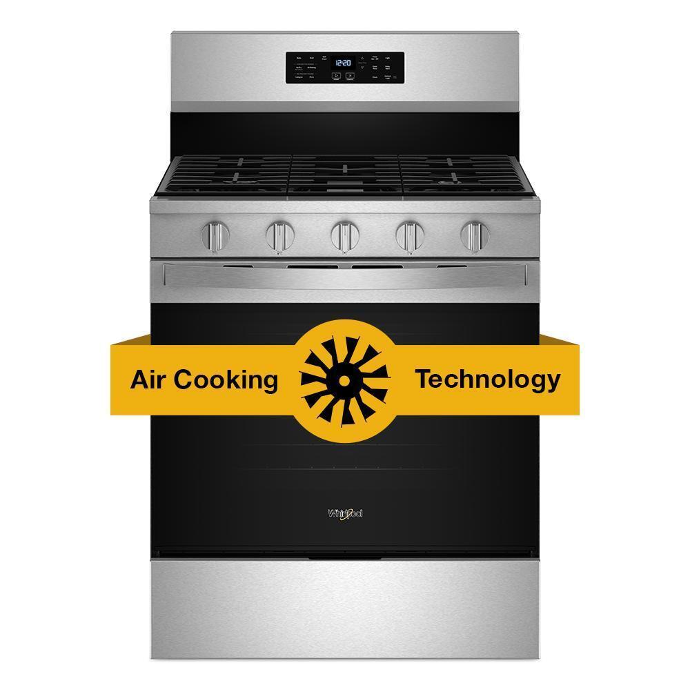 30-inch Gas Range with Air Cooking Technology, No Preheat Air Fry and Air Baking and Self Clean