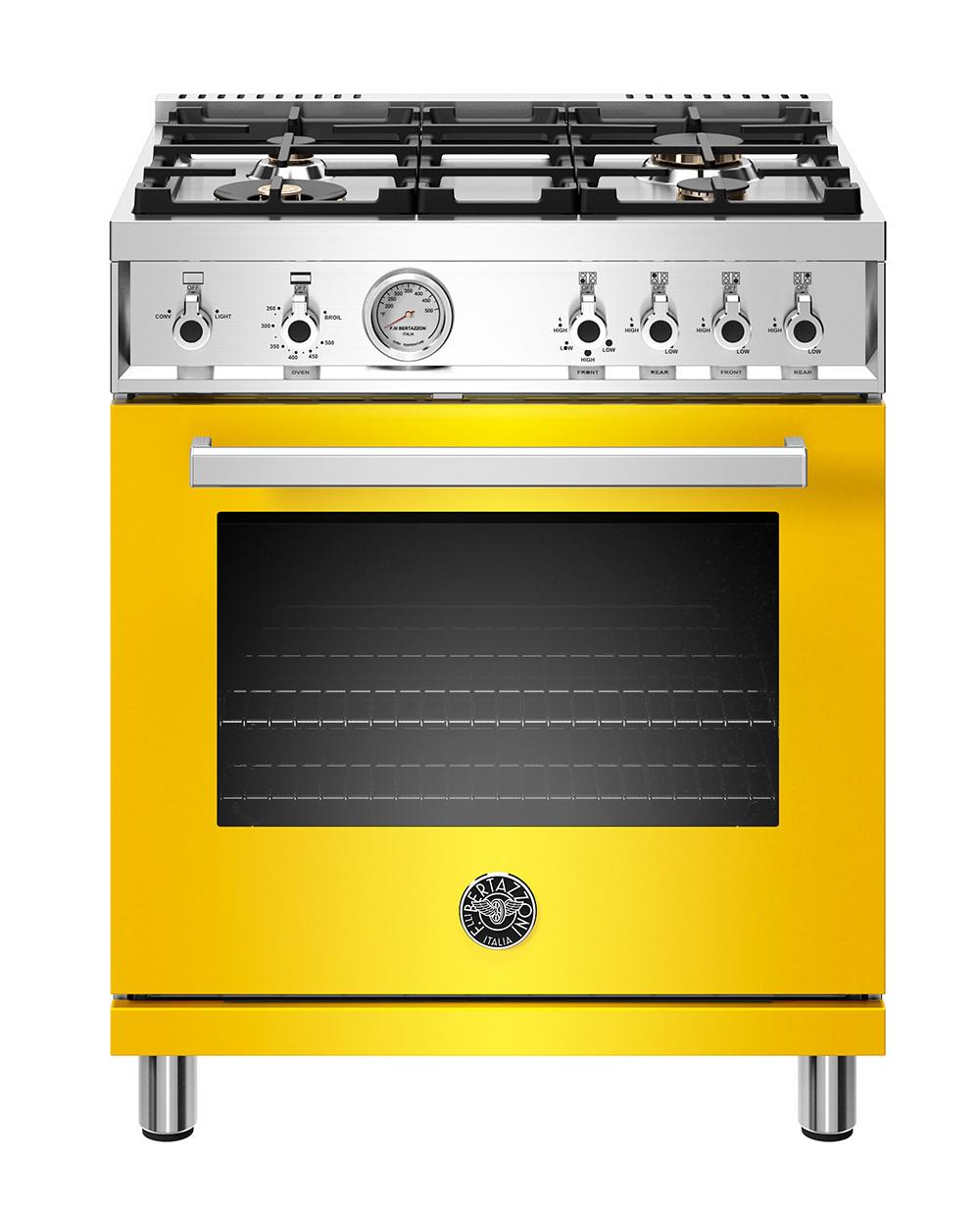 30 inch All Gas Range, 4 Brass Burner Giallo