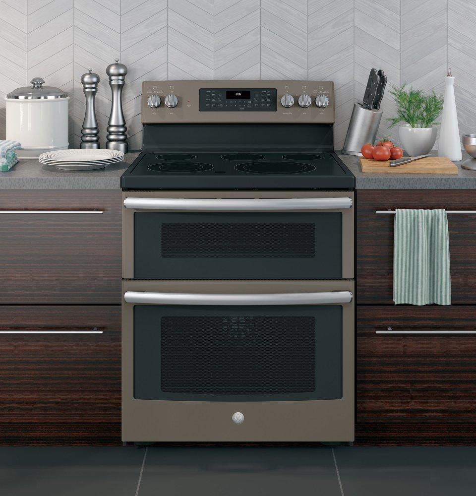 GE® 30" Free-Standing Electric Double Oven Convection Range