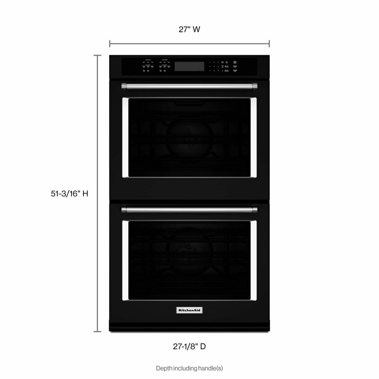 27" Double Wall Oven with Even-Heat™ True Convection - Black