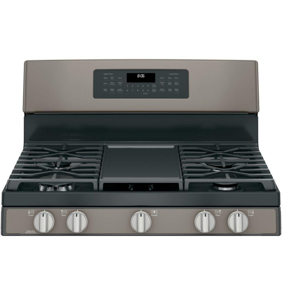 GE® 30" Free-Standing Gas Double Oven Convection Range