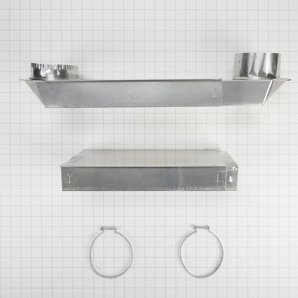 29"-50" Dryer Telescoping Vent Periscope for 2.5" clearance, with 1 male snap-lock fitting and 1 draw-band collar