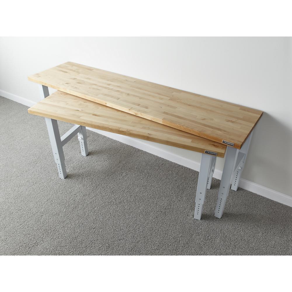 6' Adjustable Height Hardwood Workbench