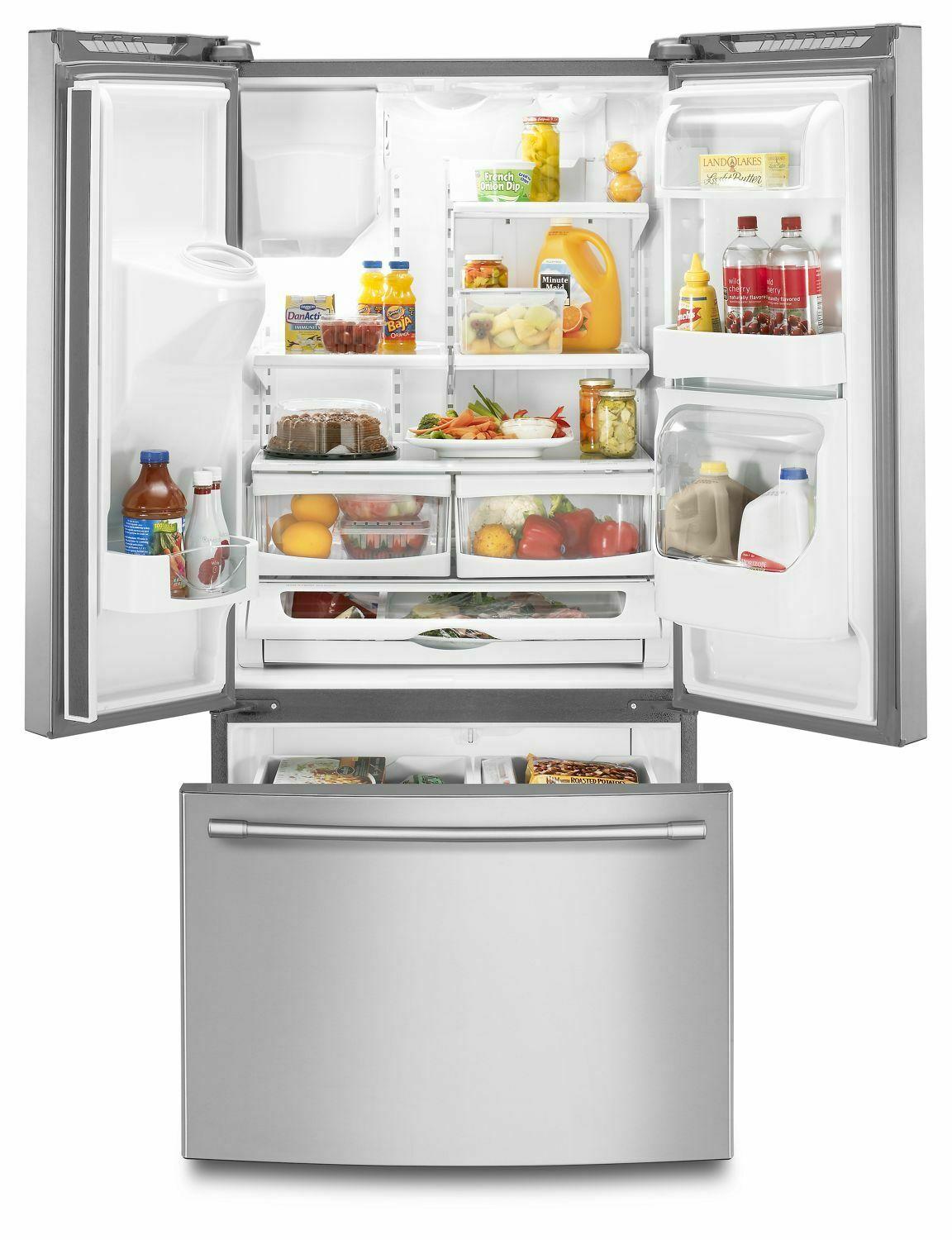 33- Inch Wide French Door Refrigerator with Beverage Chiller™ Compartment - 22 Cu. Ft. - Fingerprint Resistant Stainless Steel