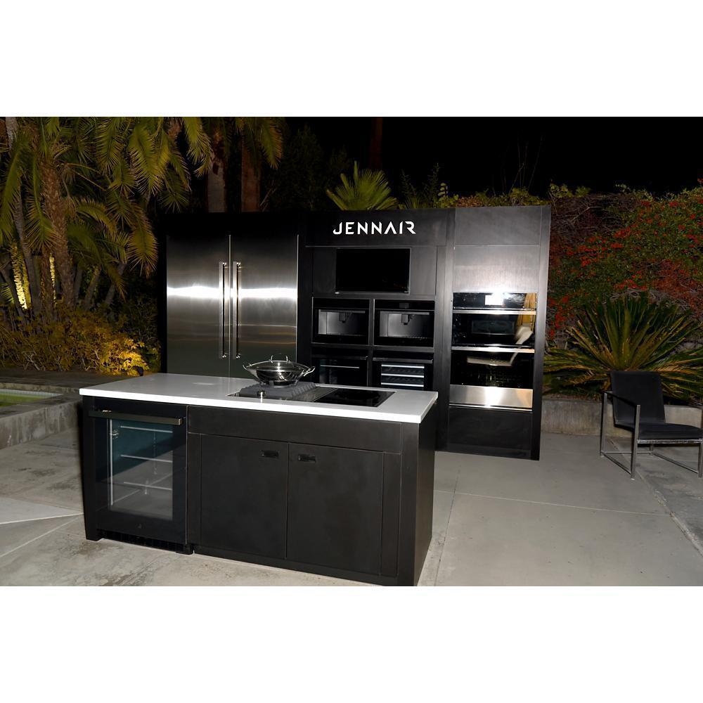 24" NOIR™ Under Counter Glass Door Refrigerator, Left Swing