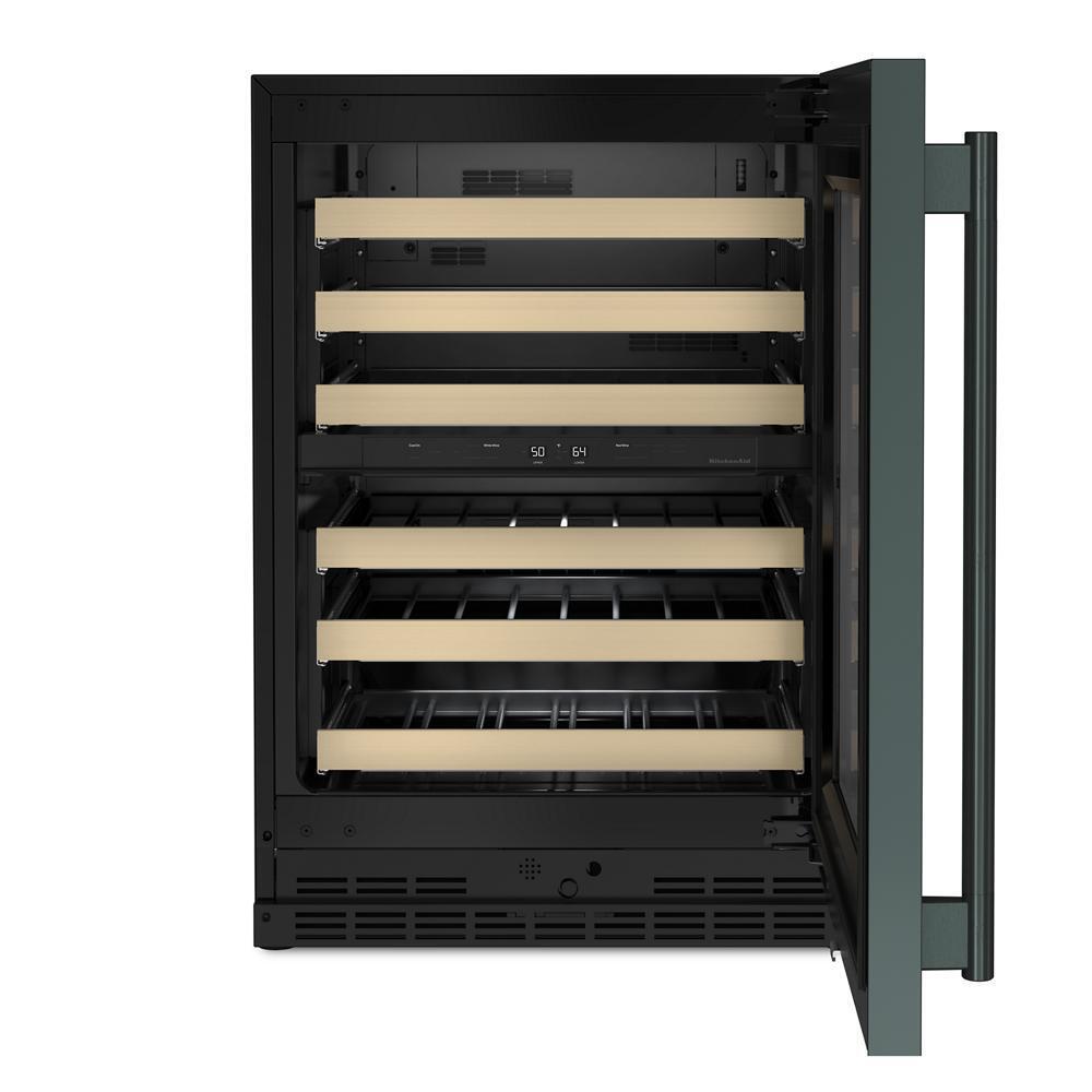 24" Undercounter Wine Cellar with Full-Extension Wood-Front Racks