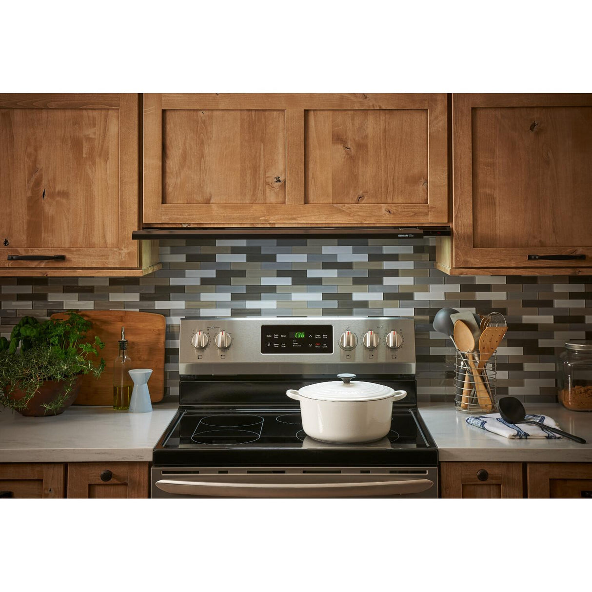 Broan® Elite 30-Inch Under-Cabinet Slide-Out Range Hood w/ Light, Black