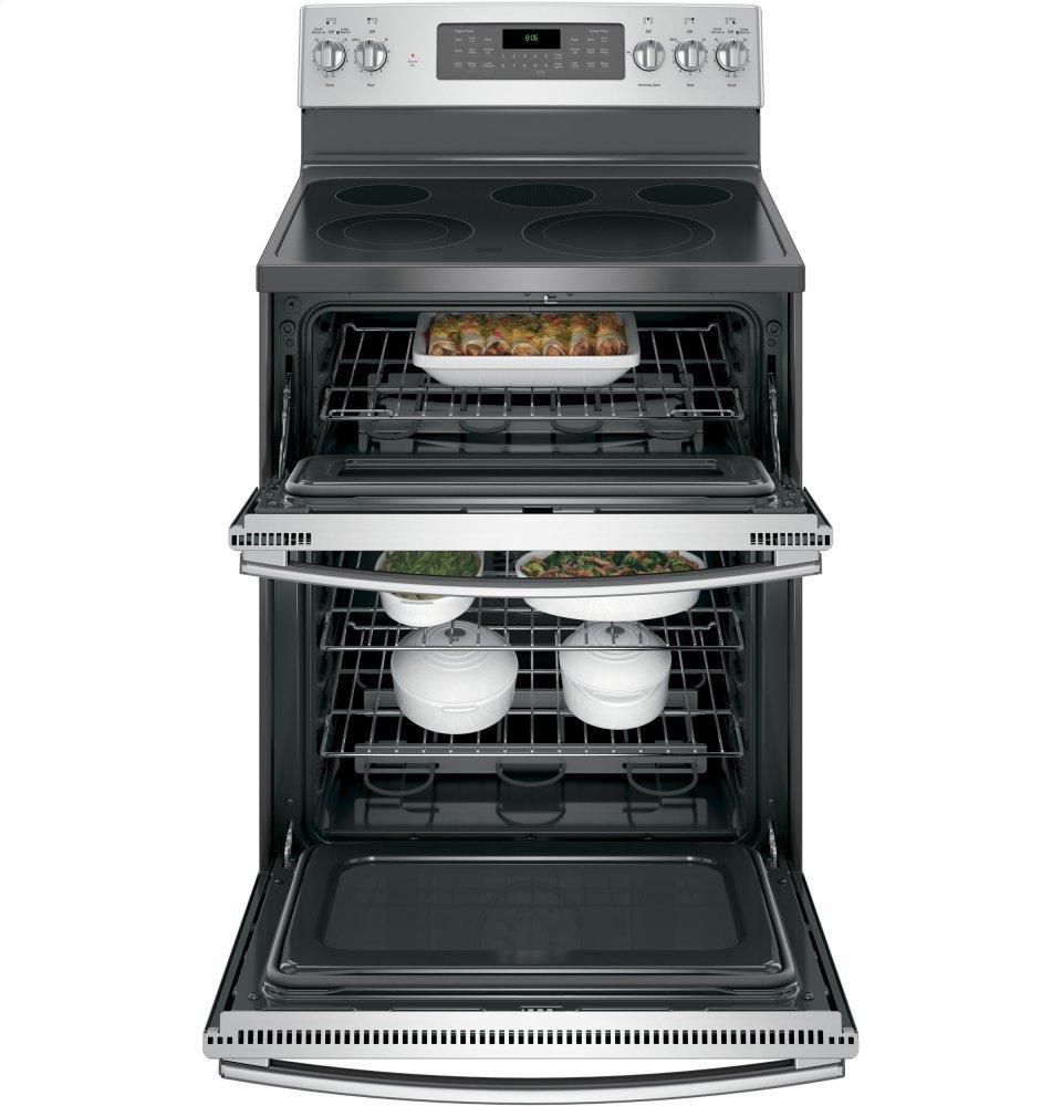 GE® 30" Free-Standing Electric Double Oven Convection Range