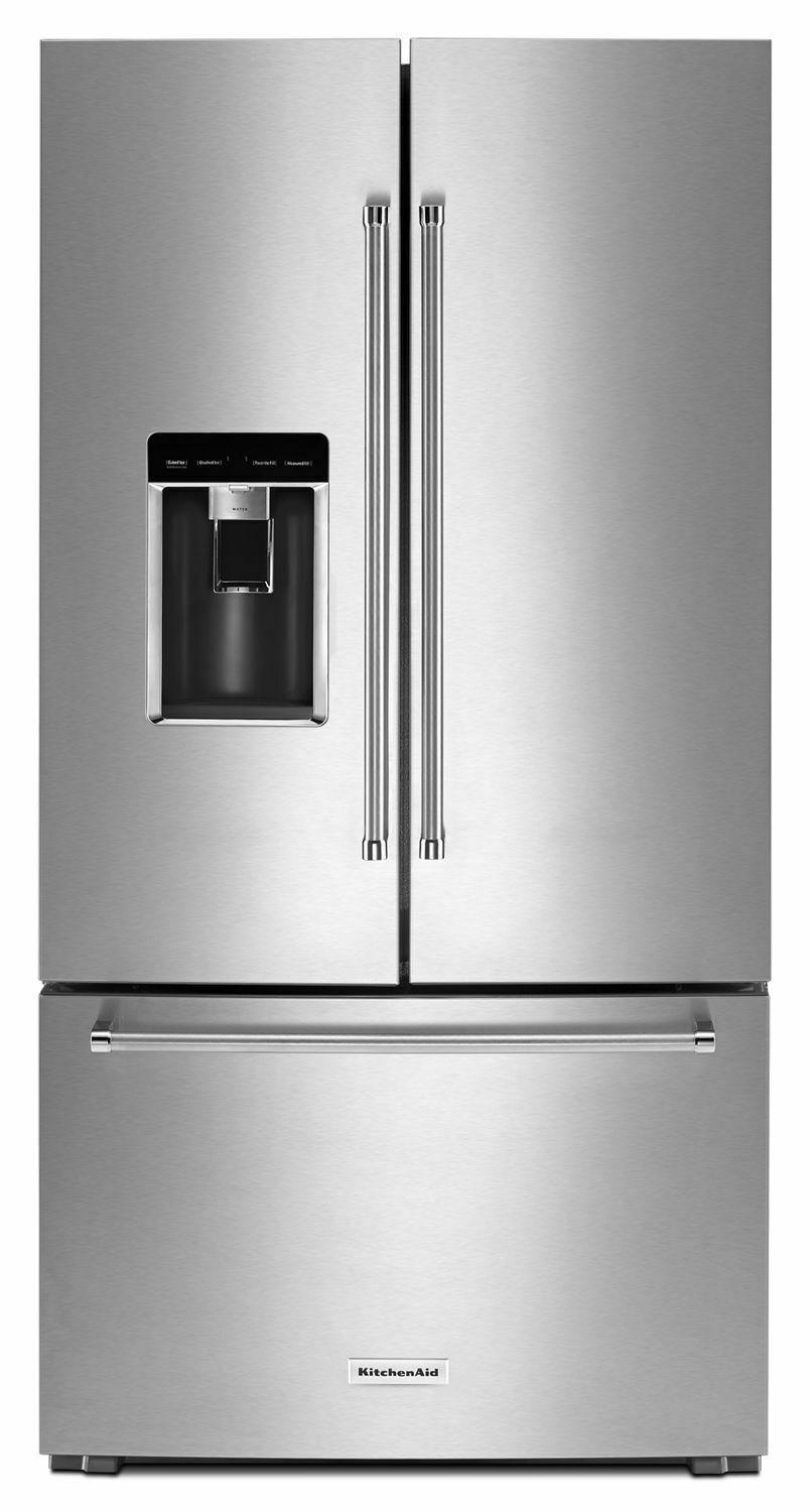23.8 cu. ft. 36" Counter-Depth French Door Platinum Interior Refrigerator - Stainless Steel