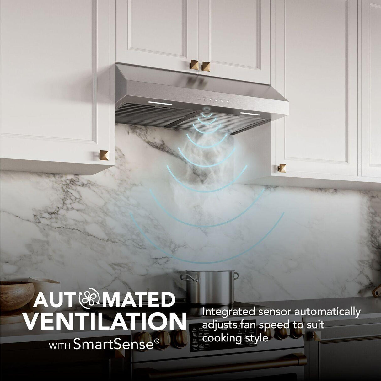 Glacier 36-Inch 490 MAX Blower CFM 1.0 Sones Stainless Range Hood