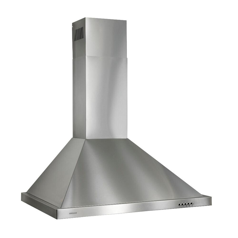 **DISCONTINUED** Broan® 30-Inch European Style Wall-Mount Chimney Range Hood, 450 CFM, Stainless Steel