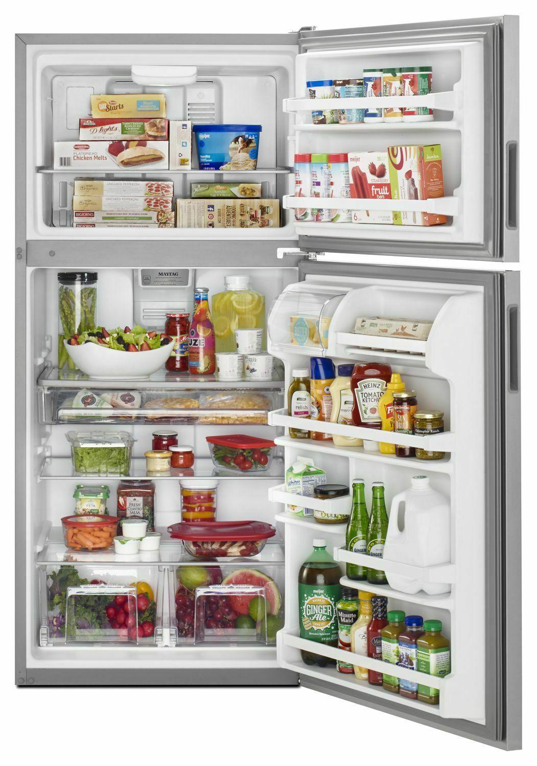 30-Inch Wide Top Freezer Refrigerator with PowerCold® Feature- 18 Cu. Ft. - Monochromatic Stainless Steel