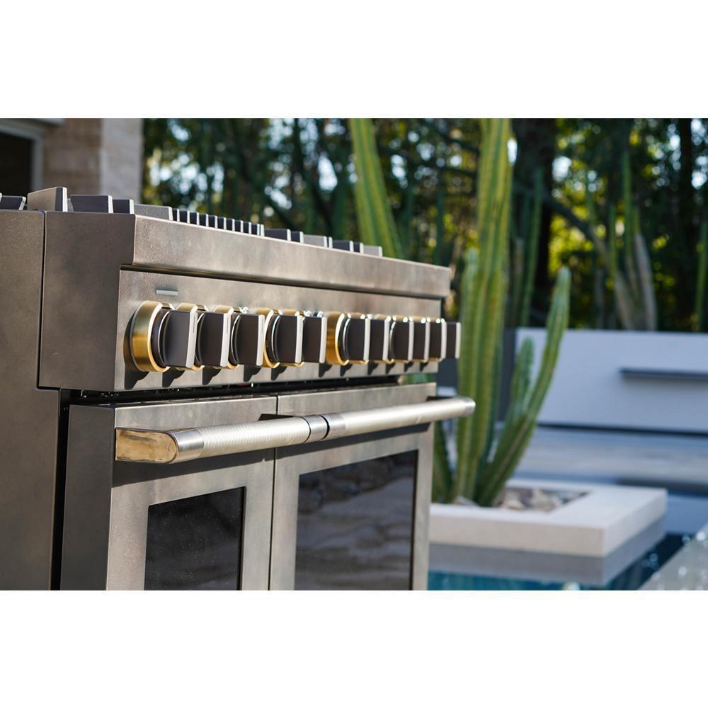 Smoke & Brass By JennAir® 48" Dual-Fuel Professional-Style Range
