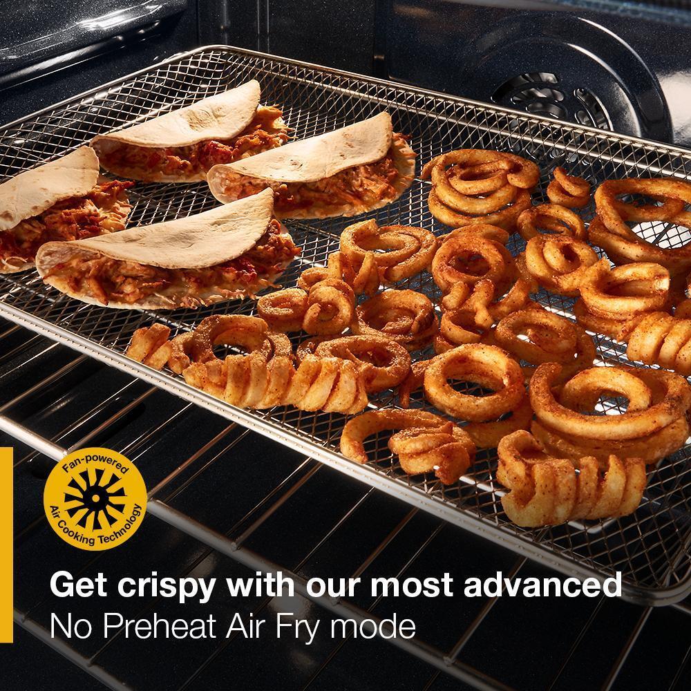 30-inch Electric Smart Range with Air Cooking Technology and Steam Clean