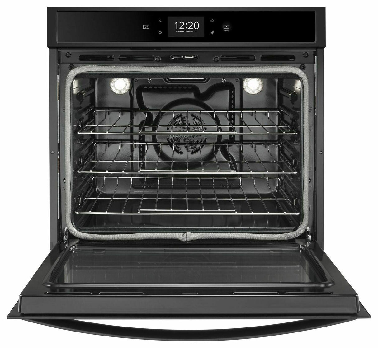 5.0 cu. ft. Smart Single Wall Oven with True Convection Cooking - Black