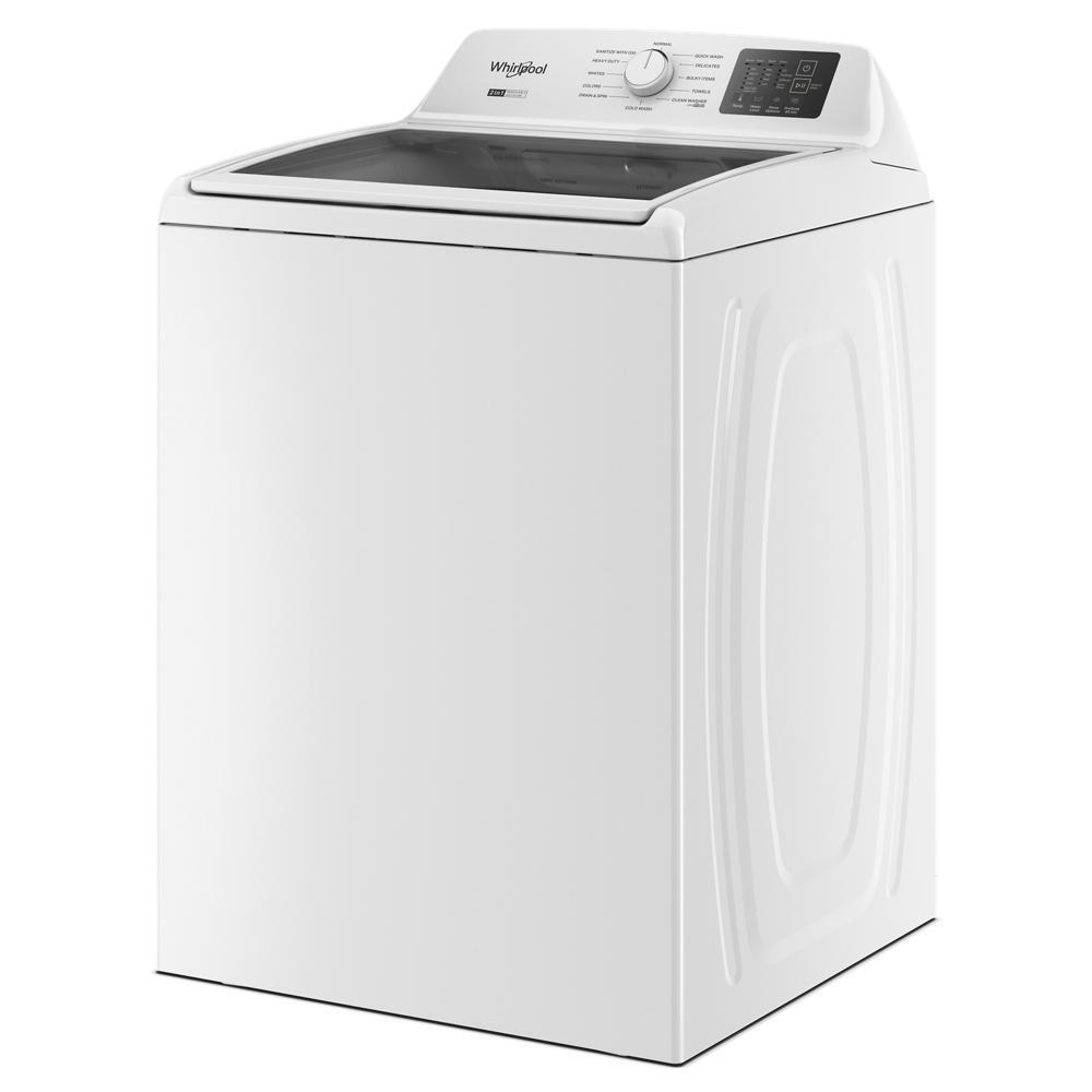 4.2-4.3 Cu. Ft. Whirlpool® Top Load Washer with 2-in-1 Removable Agitator and Soft Close Glass Lid