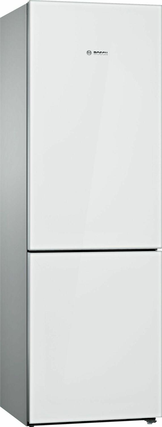 800 Series, Free-standing fridge-freezer-White Glass Door