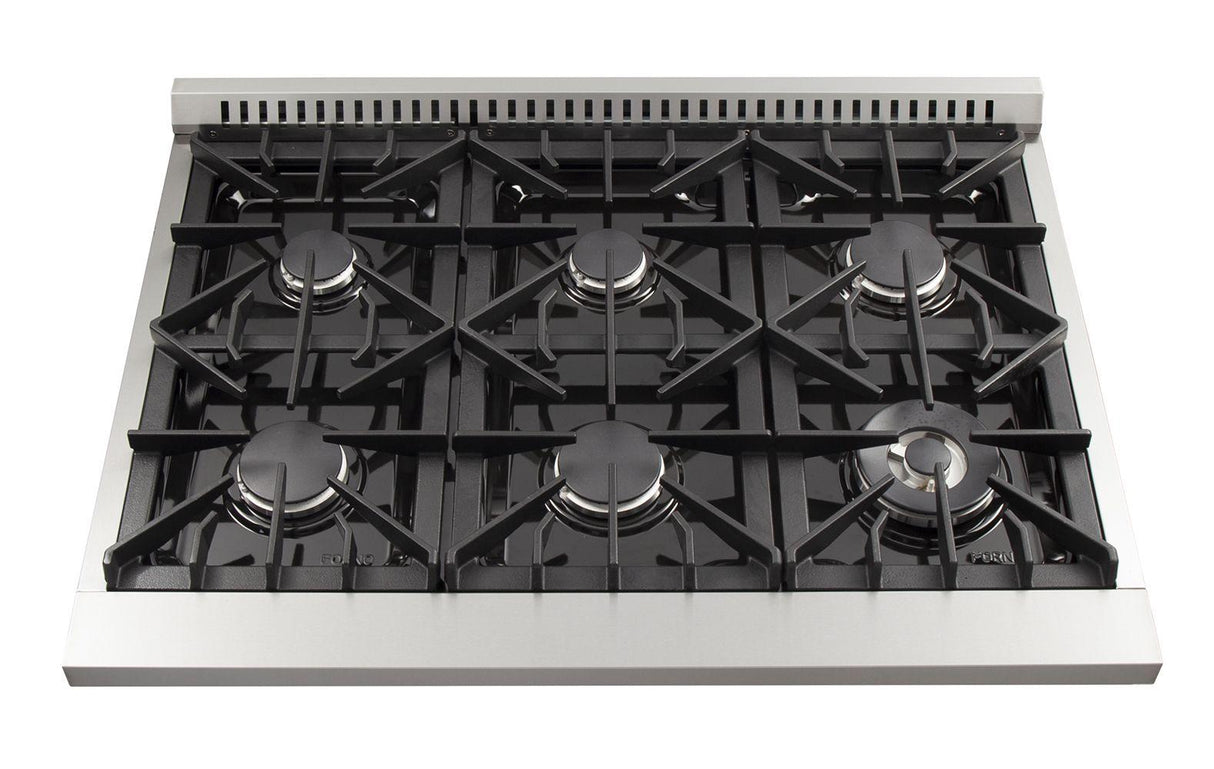 Forno - Silver Professional 36" Freestanding Gas Range