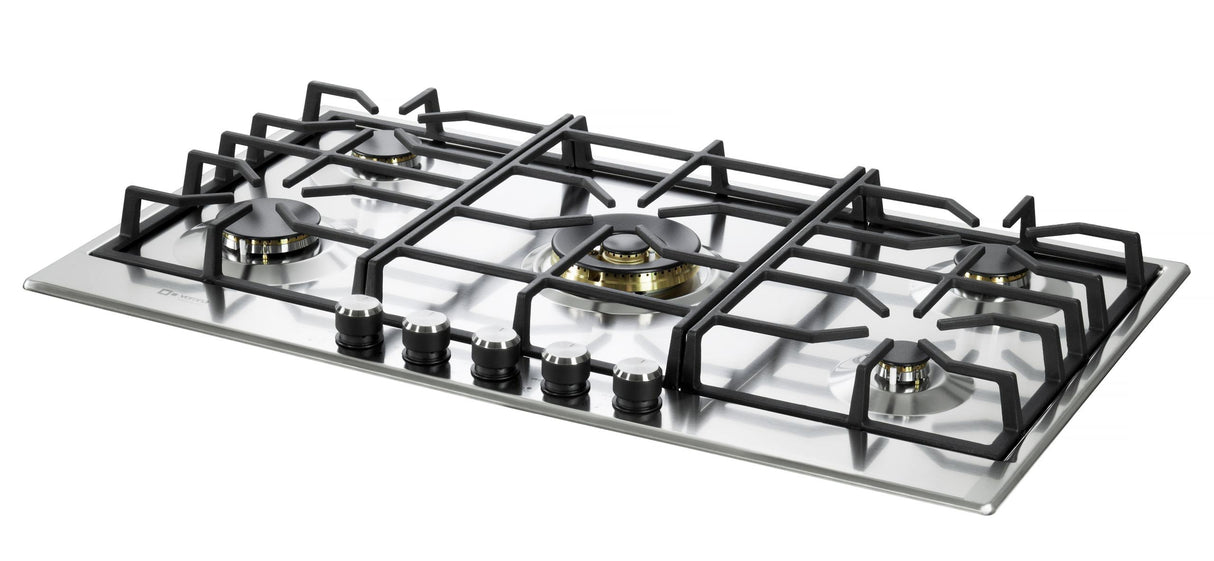 Verona 36" Designer Gas Cooktop-Brass Burners SS