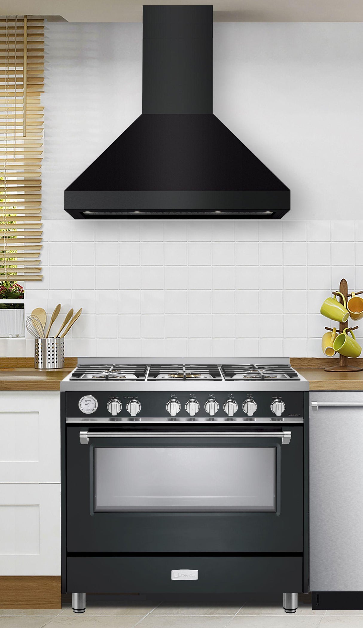 36" Designer Chimney Wall Hood- 600 CFM - 4 Speeds