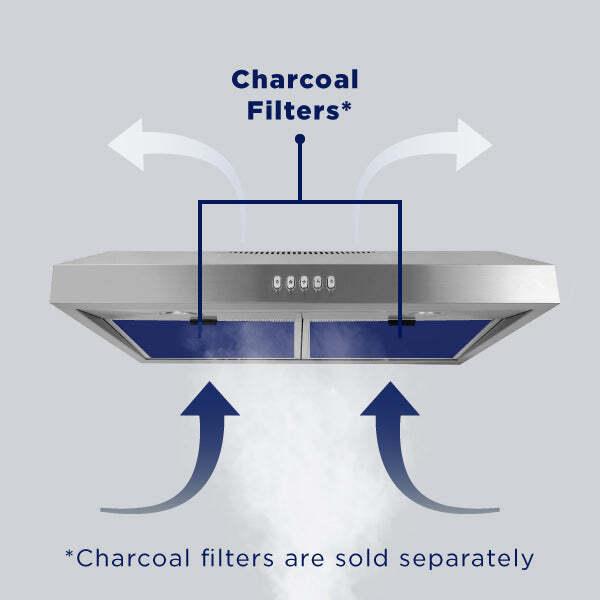 Hauslane 30-in Convertible Stainless Steel Undercabinet Range Hood